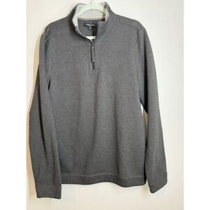Kenneth Cole New York Men's Quarter-Zip Pullover - Heather Gray (Size Large)